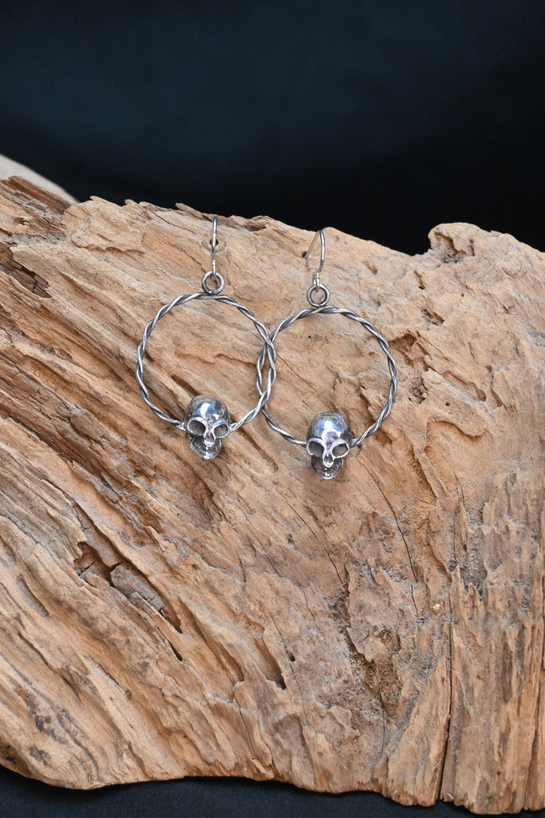 Skull Hoop Earrings